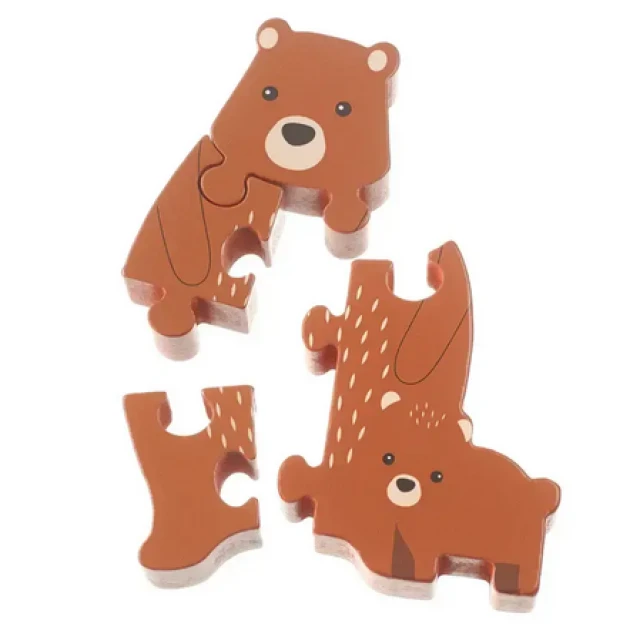 Ξύλινο παζλ Bears - Woodland Animals