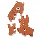 Ξύλινο παζλ "Bears" - Woodland Animals