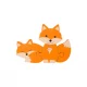 Ξύλινο παζλ Foxes - Woodland Animals