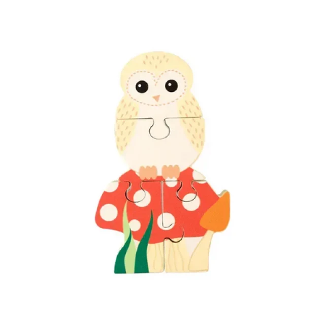 Ξύλινο παζλ Forest Owl - Woodland Animals