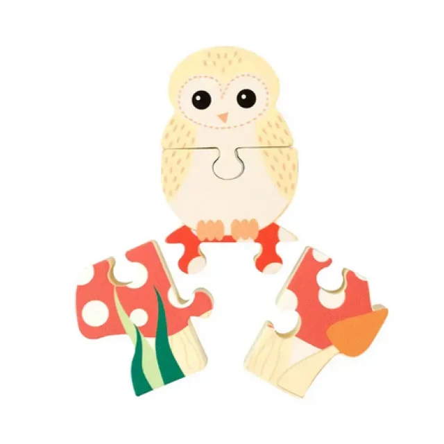 Ξύλινο παζλ Forest Owl - Woodland Animals