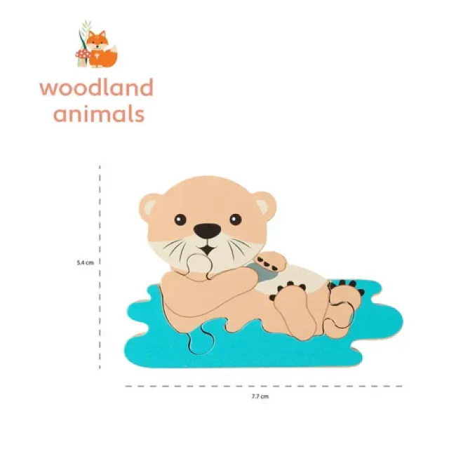 Ξύλινο παζλ Forest Otter - Woodland Animals