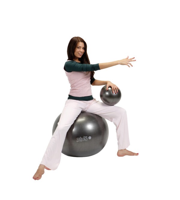 Μπάλα γυμναστικής Plus 65cm BRQ μαύρο ανθρακί