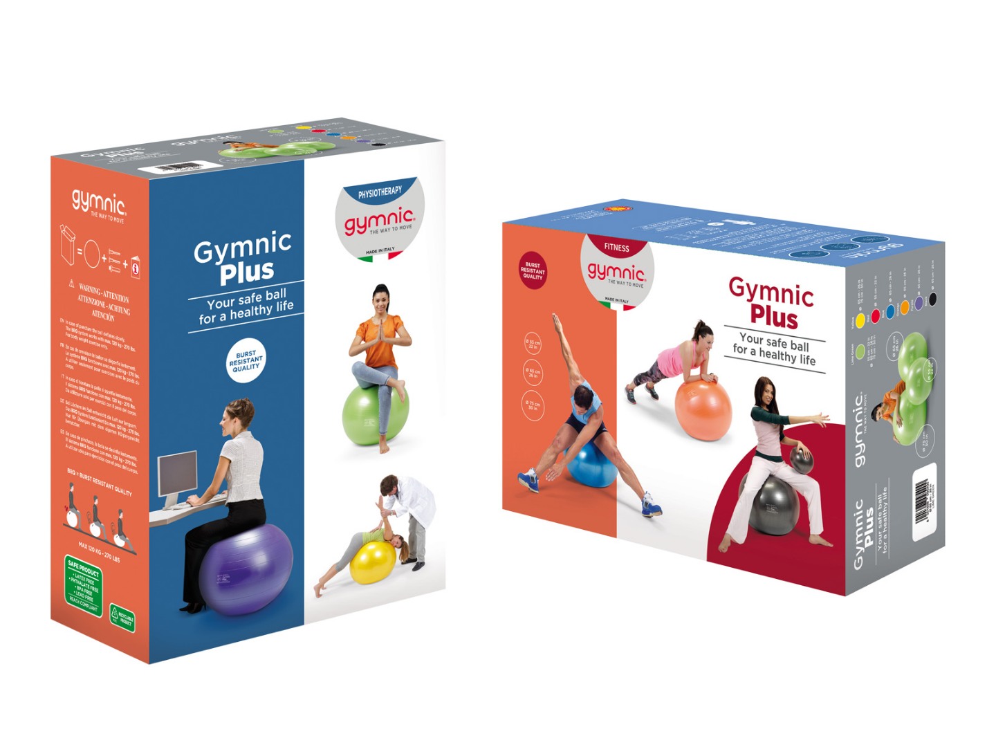 Μπάλα γυμναστικής Gymnic Plus 75cmBRQ, κίτρινο