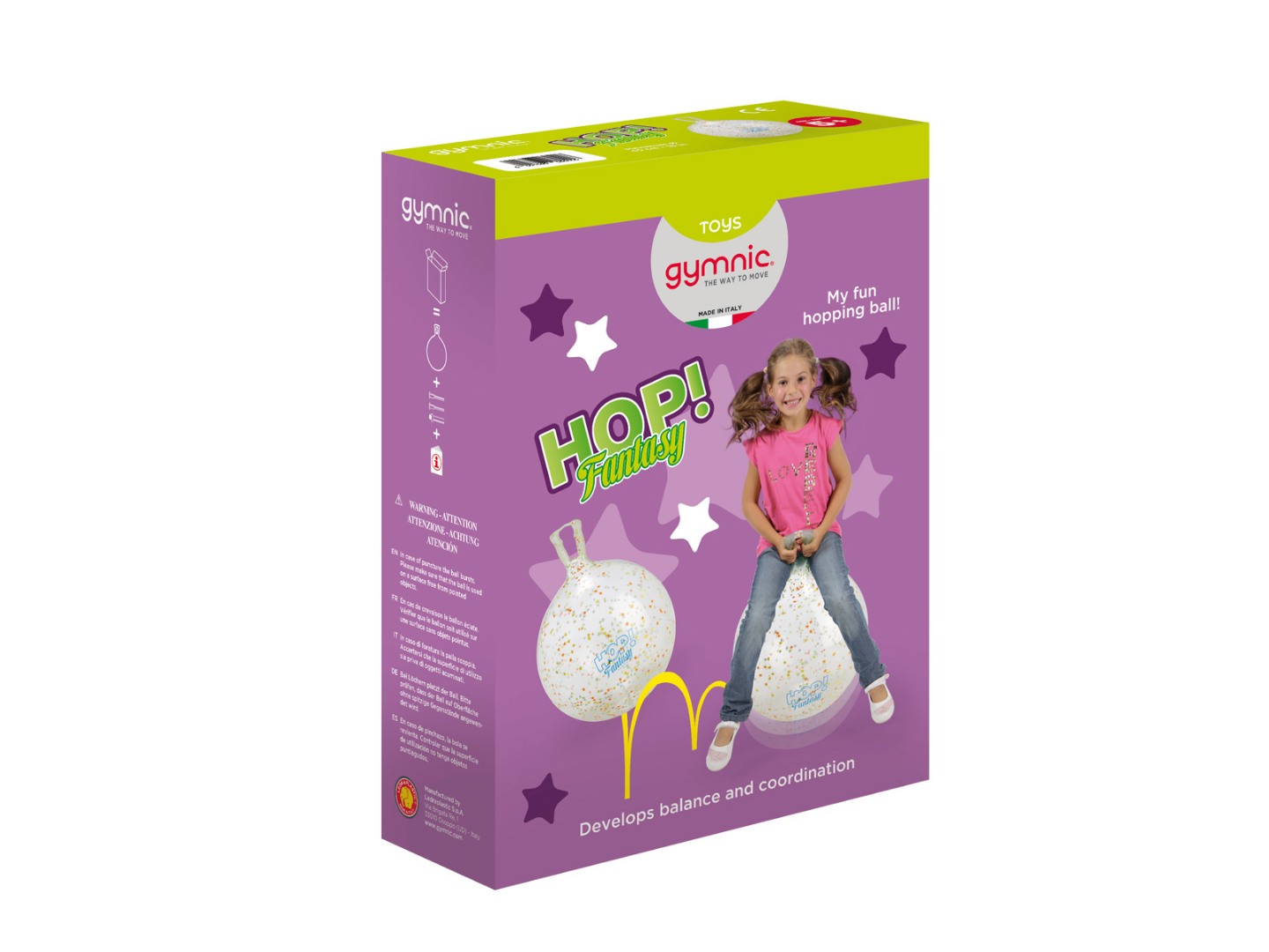 Jumping ball Hop Fantasy 45cm, 5+ ετών