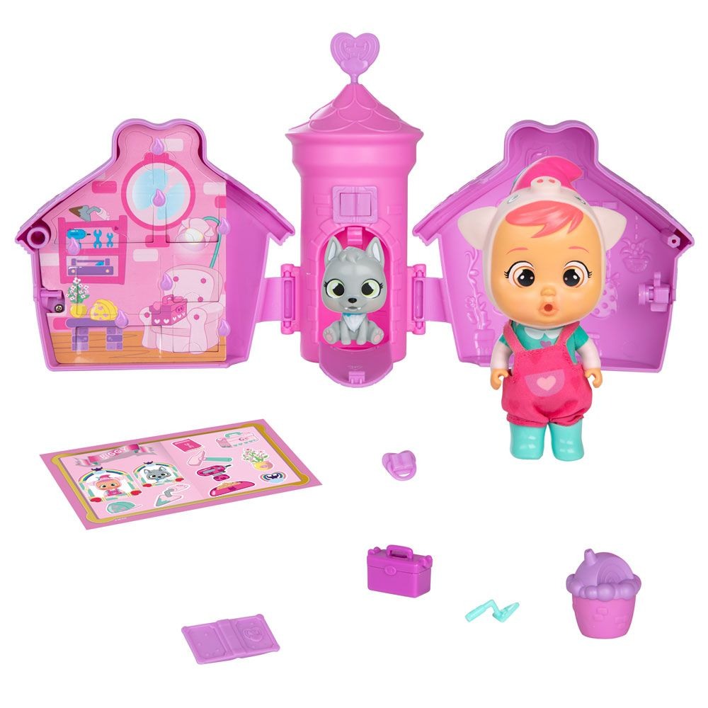 Μίνι κούκλα CRYBABIES MAGIC TEARS STORYLAND με δάκρυα σε σπίτι