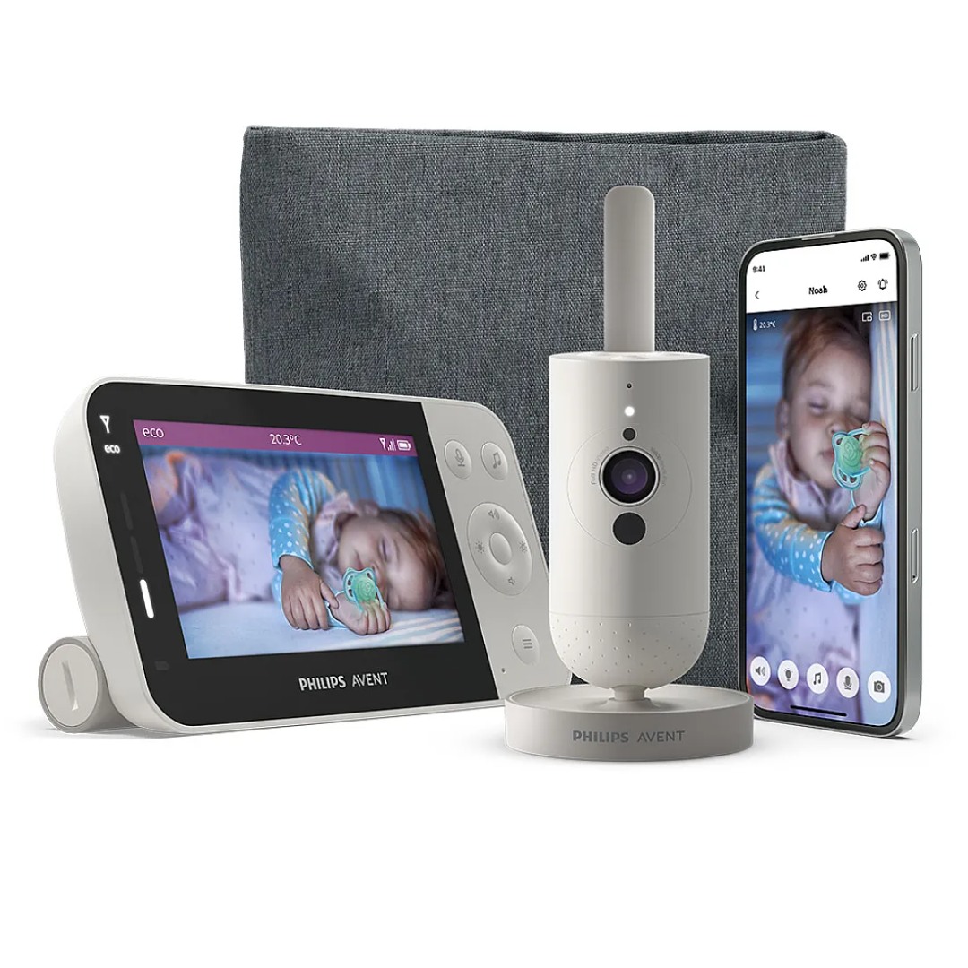 Ψηφιακή οθόνη βίντεο Philips Avent SCD953/26 με κάμερα Full HD με νυχτερινή όραση, ευρυγώνιο φακό 120°, έγχρωμη οθόνη LCD 4,3 ιντσών, σύνδεση με εφαρμογή για κινητά