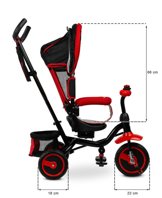 Τρίκυκλο με γονικό έλεγχο Timmy Red Caretero Toyz