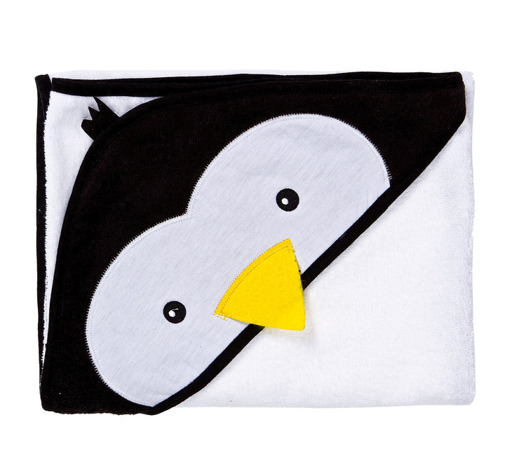 Penguin Bath Towel Water Friends White