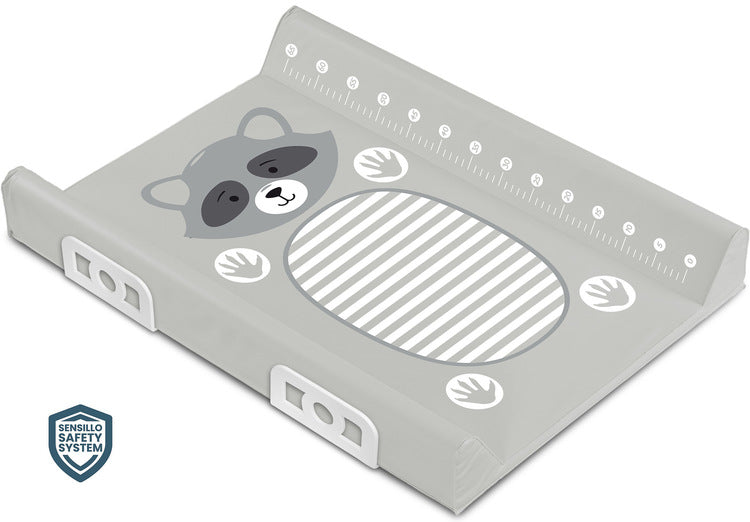Πατάκι αλλαγής με σύστημα ασφαλείας Animals Raccoon Grey 70cm Sensillo