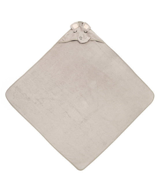 Πετσέτα μωρού Bathfriends με κουκούλα 100X100 σε χρώμα ελέφαντα γκρι Sensillo
