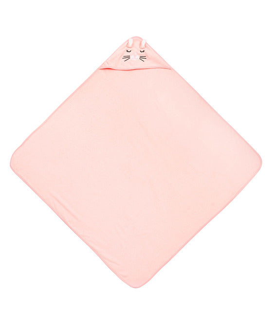Πετσέτα μωρού με κουκούλα Bathfriends 100X100 Ροζ Κουνέλι Sensillo