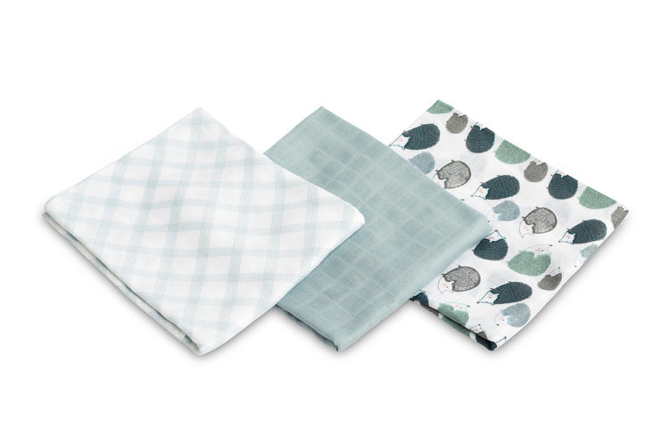 Πάνες Μπαμπού σε συσκευασία των 3 τεμαχίων Hedgehog Blue 70X80 Sensillo