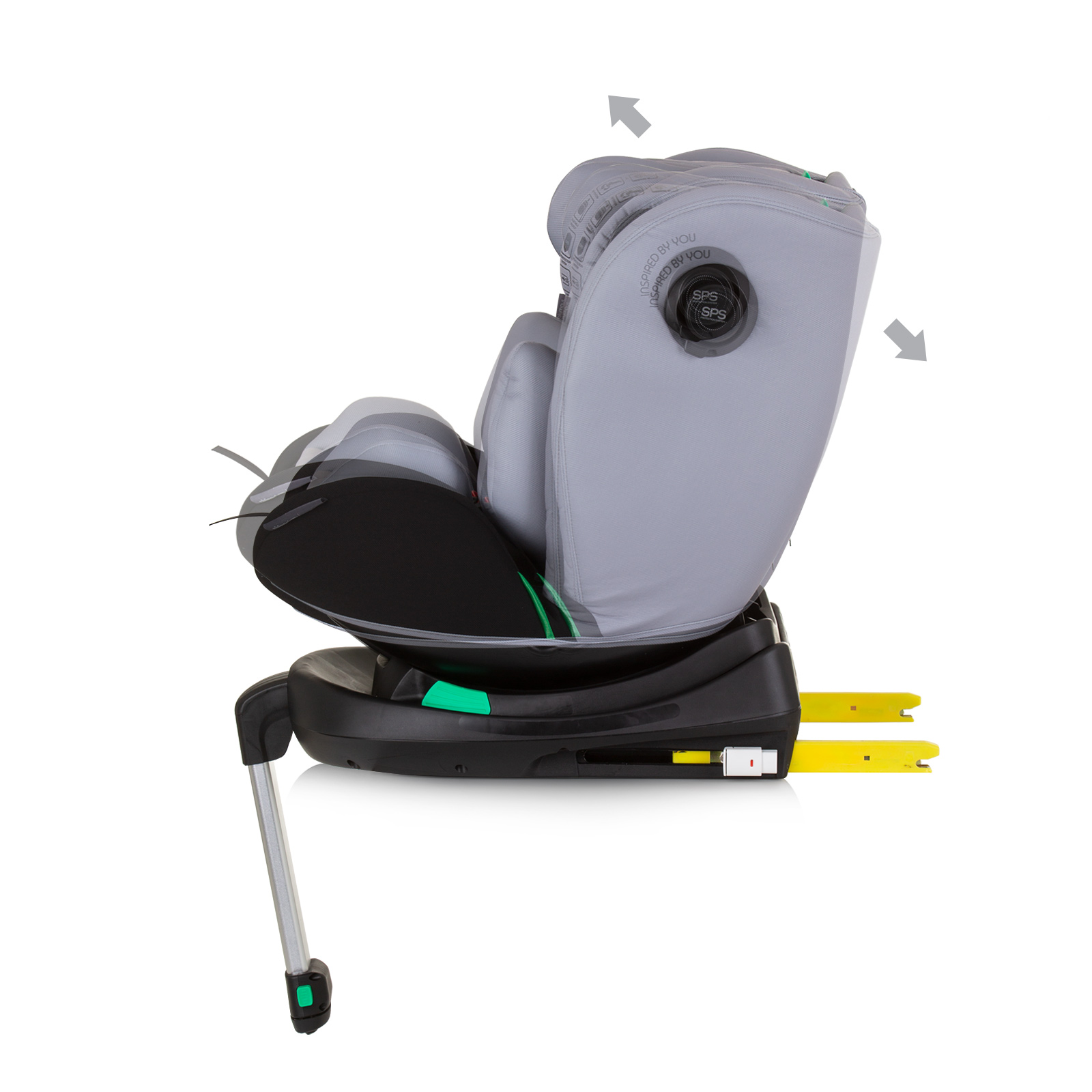 Столче за кола 360 I-size 40-150 ОЛИМПУС сиво