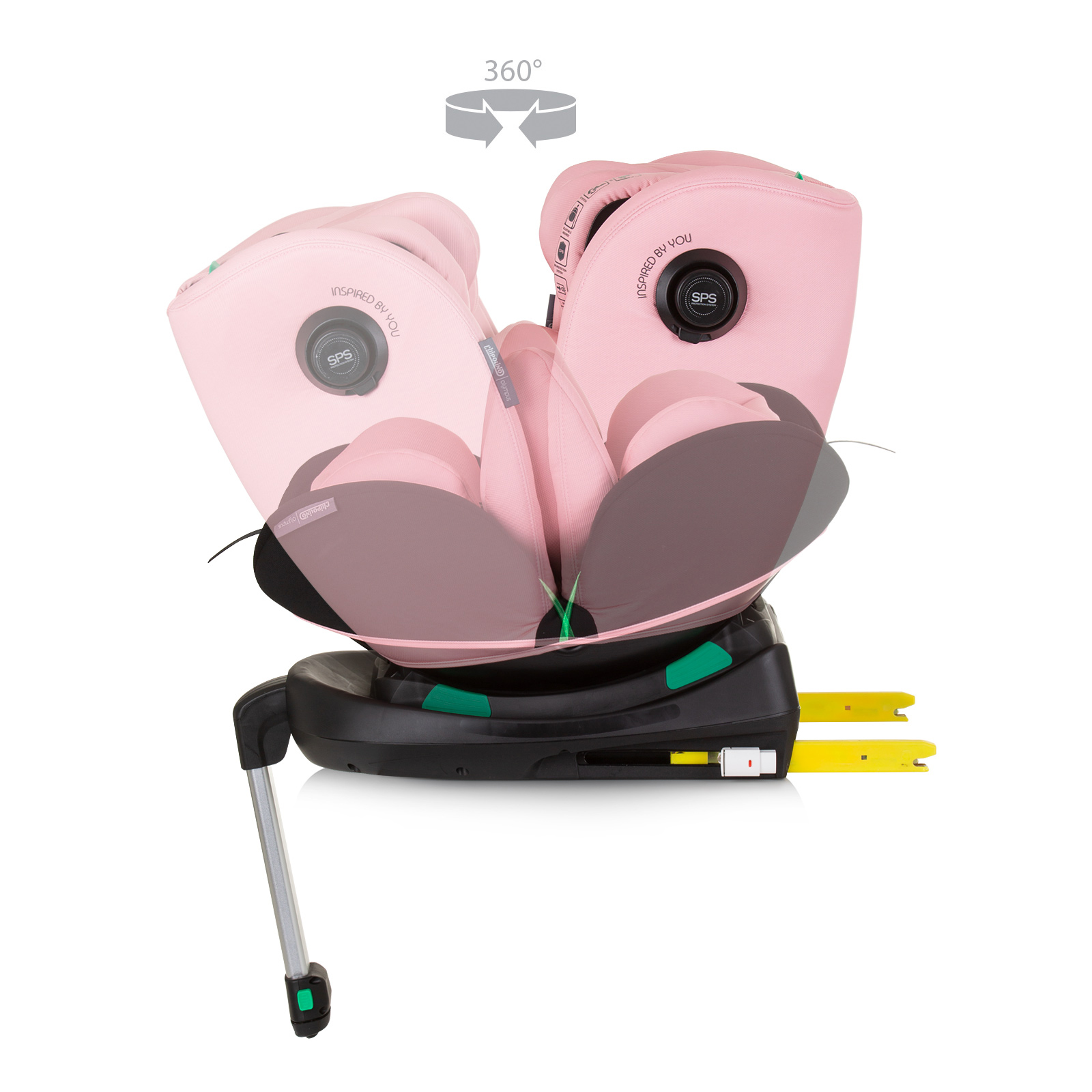 Столче за кола 360 I-size 40-150 ОЛИМПУС фламин