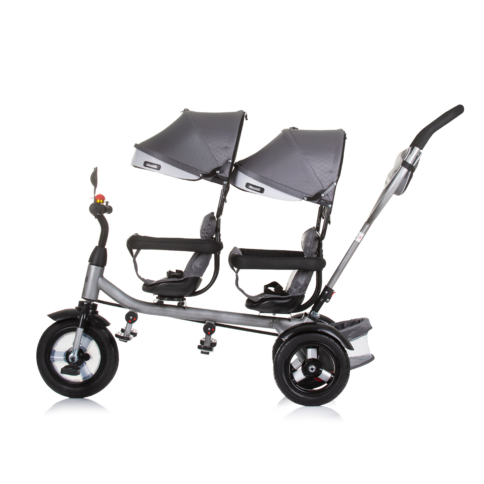 Τρίκυκλο για δίδυμα "2PLAY" ασημί γκρι