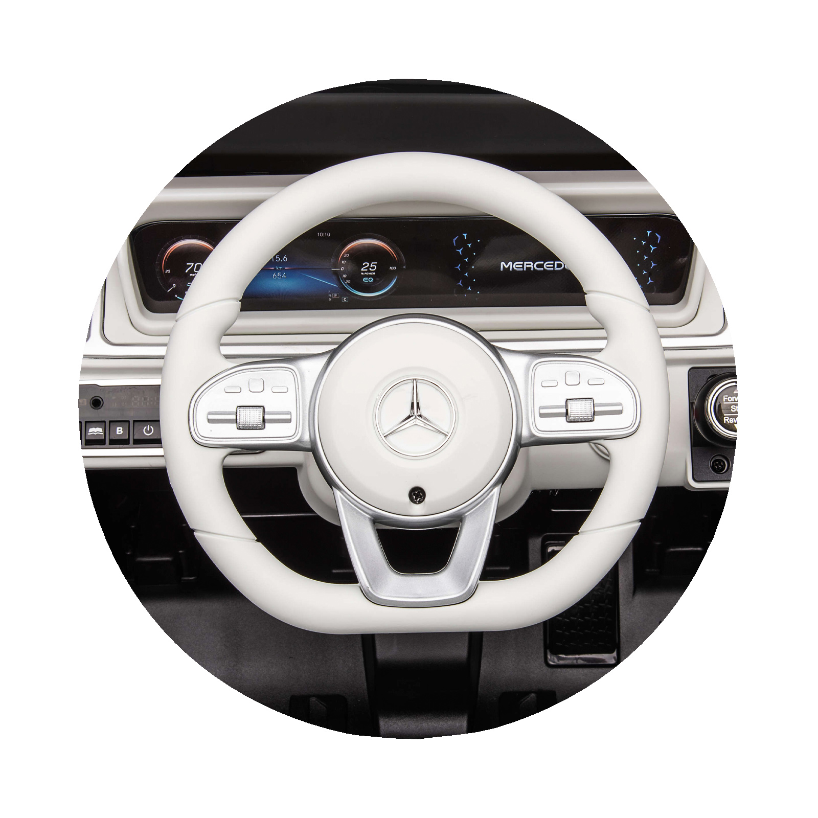 Акумулаторен джип Mercedes EQG черен EVA, кожена