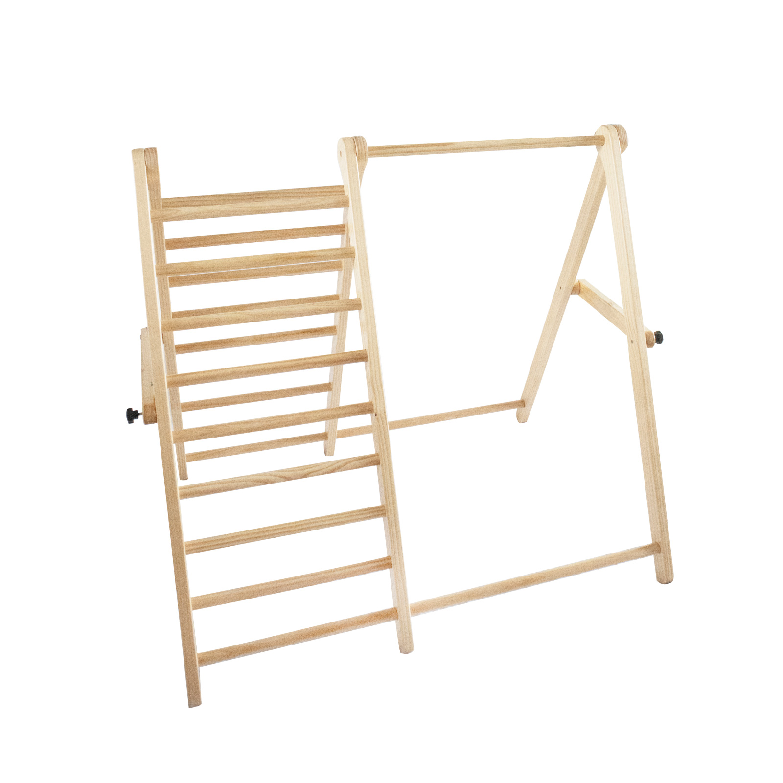 Ξύλινη σκάλα αναρρίχησης και κούνια