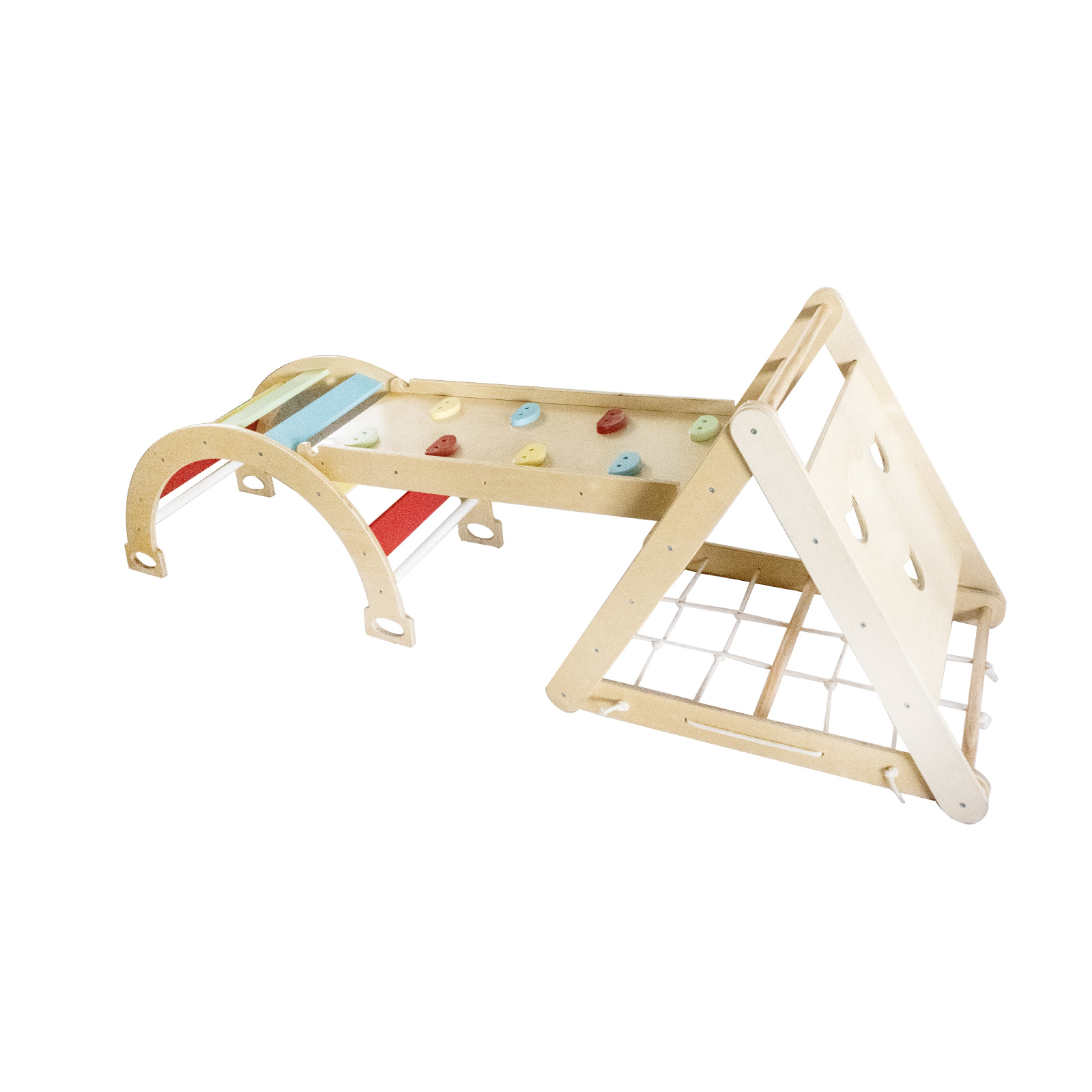 Ξύλο. τοίχος ολίσθησης, κούνιας και αναρρίχησης