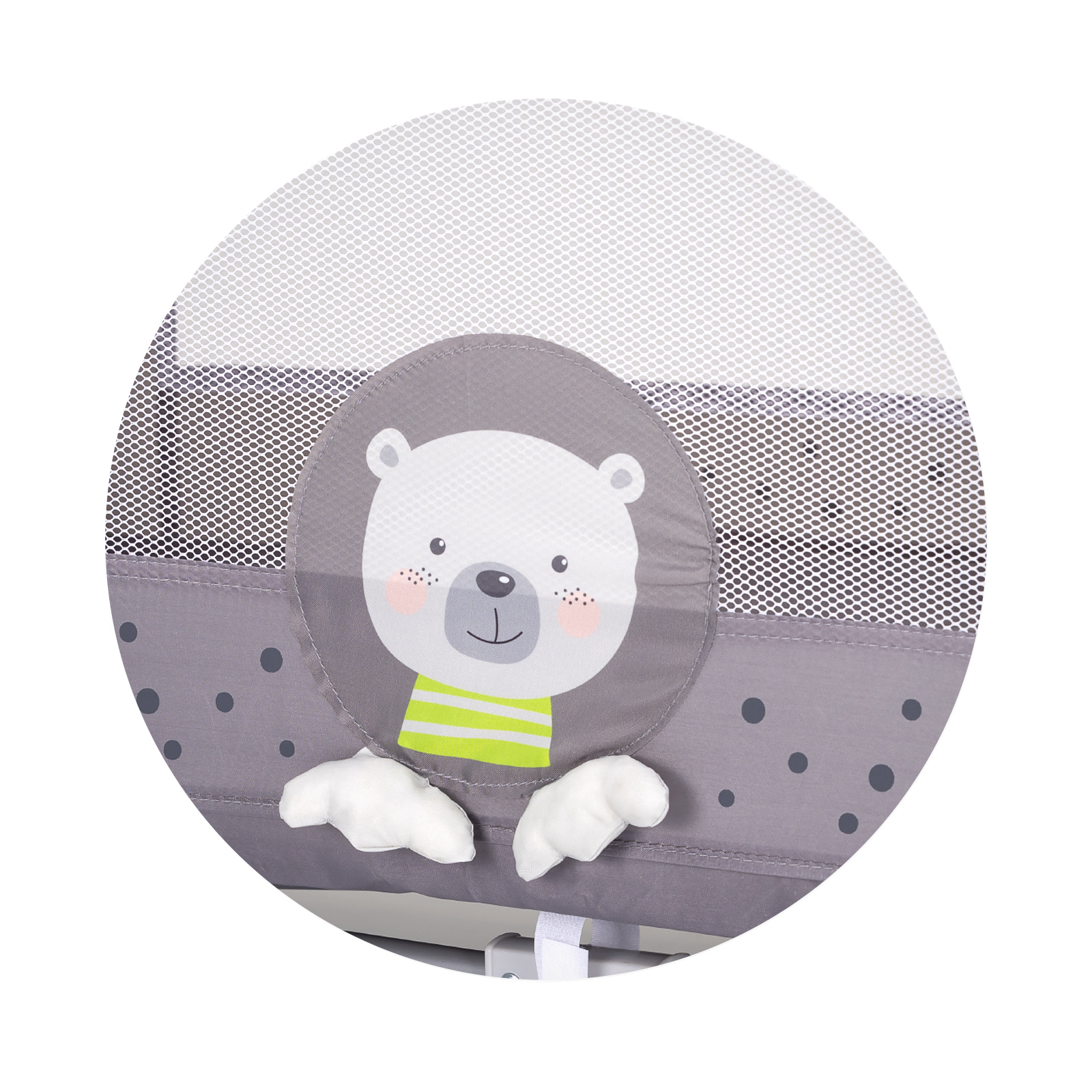 Φορητό παρκοκρέβατο "Capri" Bear γκρι