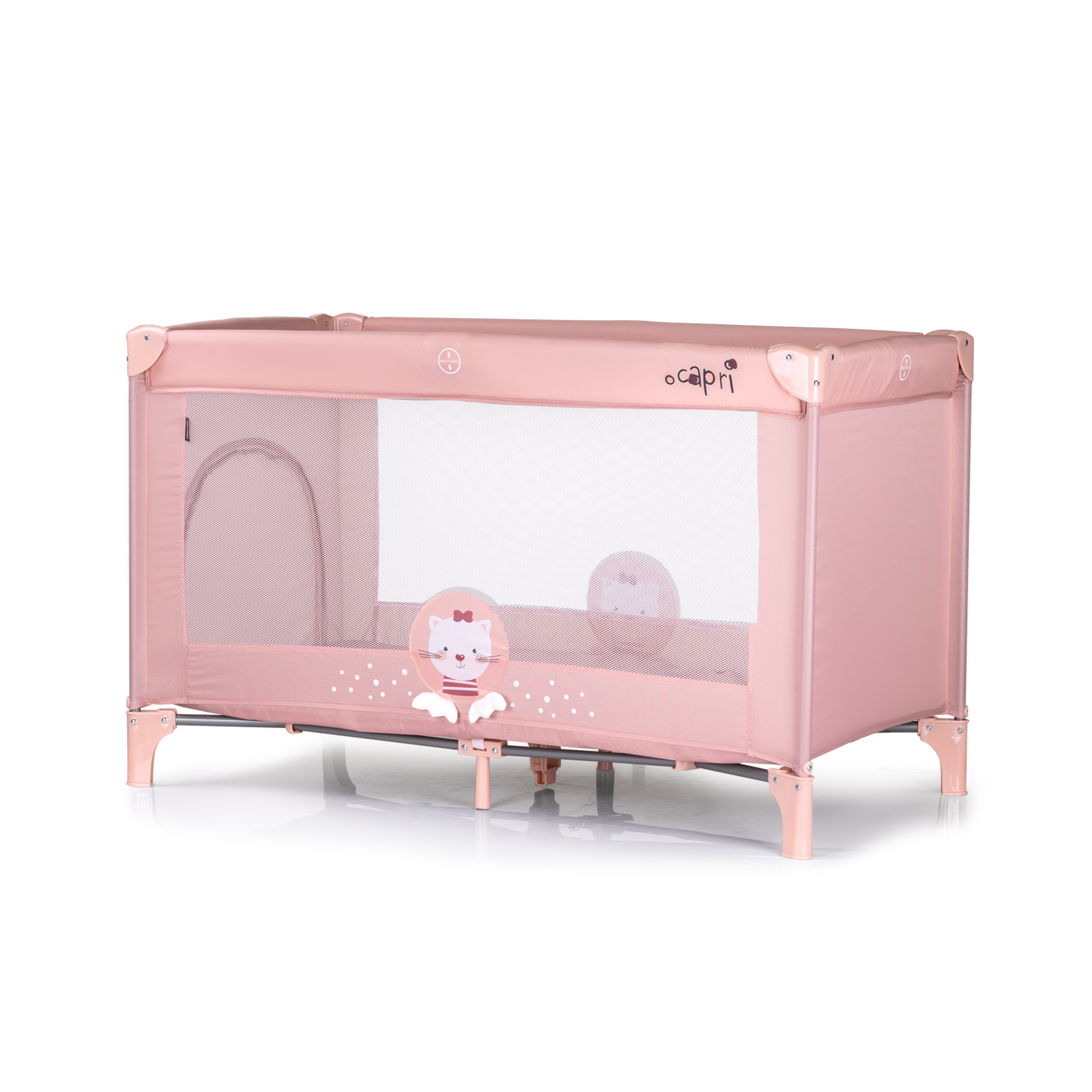 Φορητό παρκοκρέβατο "Capri" Kitty pink