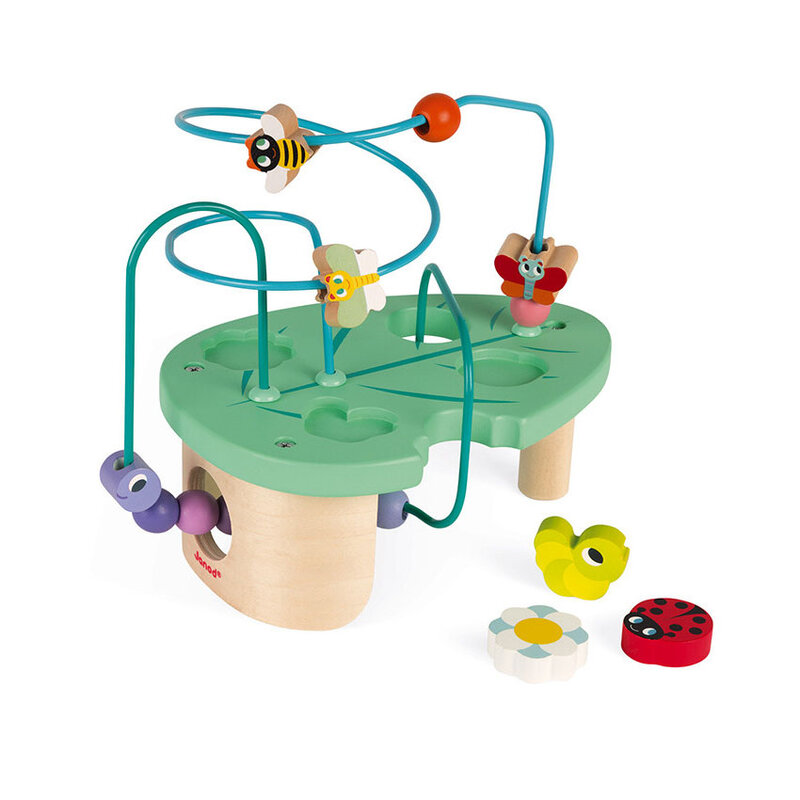 Ξύλινο κορδόνι με χάντρες και ειδώλια Caterpillar