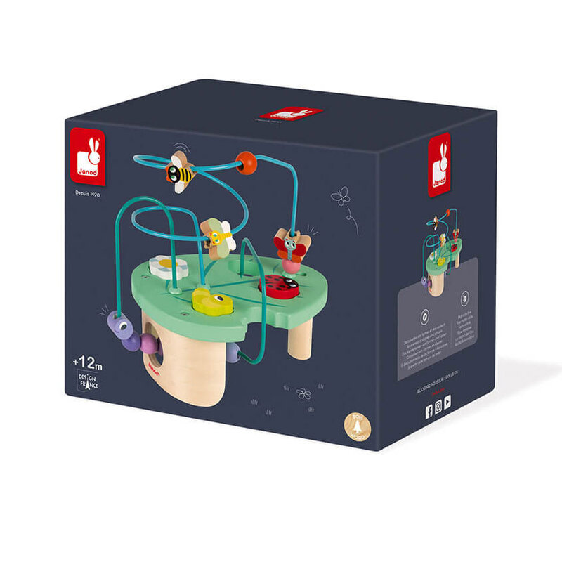 Ξύλινο κορδόνι με χάντρες και ειδώλια Caterpillar