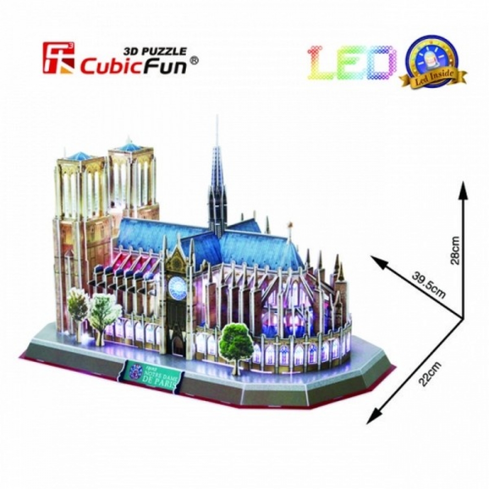 Notre Dame - 3D παζλ με φώτα LED