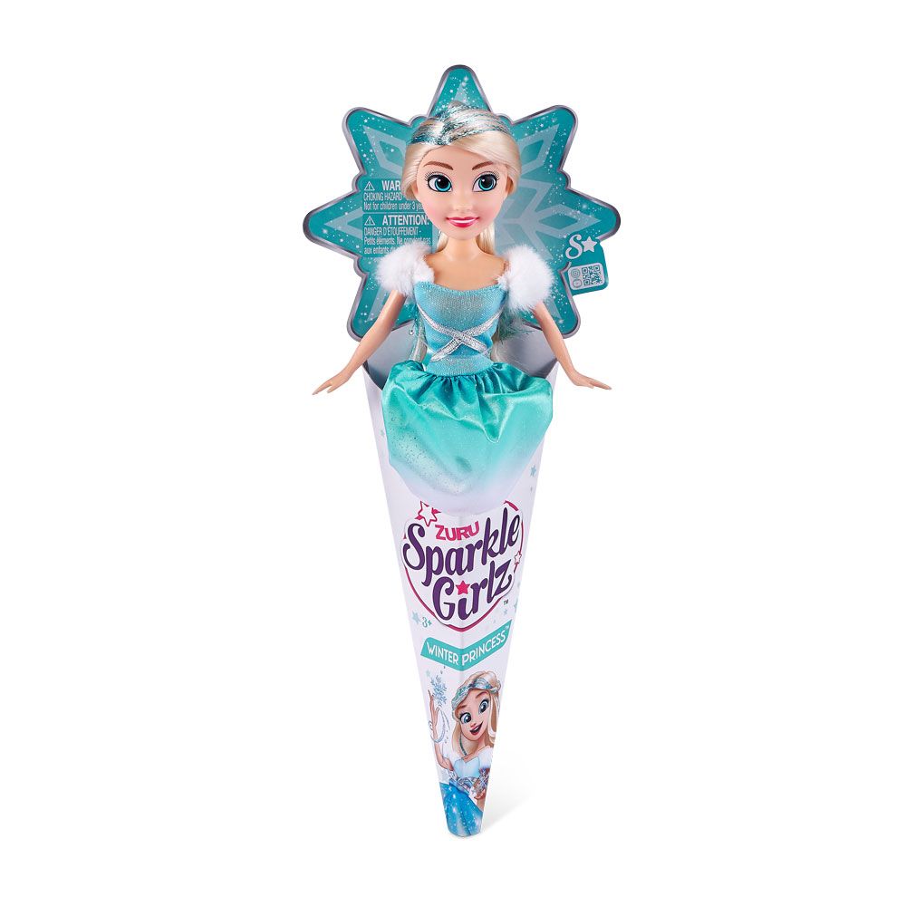 Sparkle Girlz Super Sparkly Winter Princess Doll σε χωνάκι