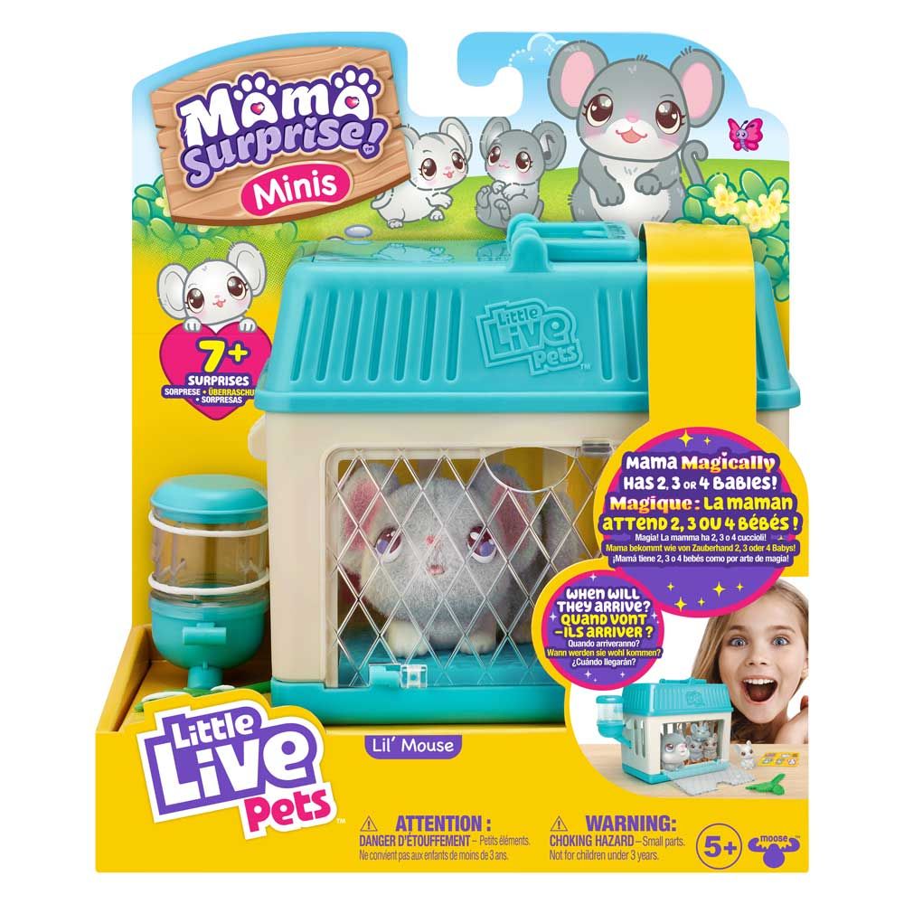 Little Live Pets House με ποντίκια και βρεφικές εκπλήξεις Mama Surprise Minis