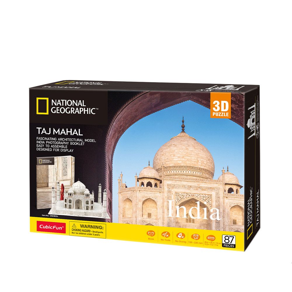 CubicFun 3D Puzzle ΙΝΔΙΑ TAJ MAHAL NATIONAL GEOGRAPHIC