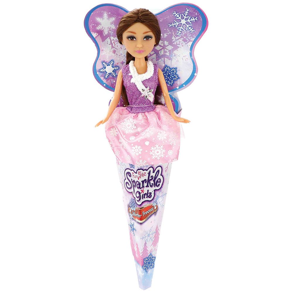 Sparkle Girlz Super Sparkly Winter Princess Doll σε χωνάκι