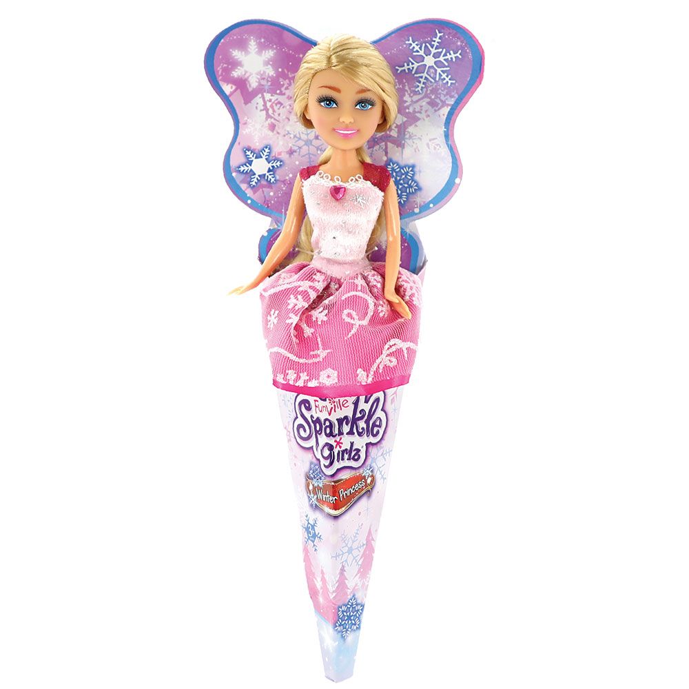 Sparkle Girlz Super Sparkly Winter Princess Doll σε χωνάκι