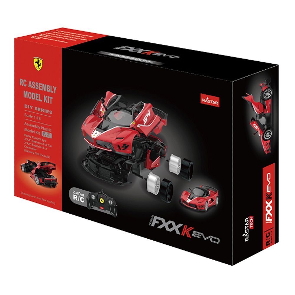 RASTAR Ferrari FXXK EVO R/C Assembly Car 84 Parts 1:18