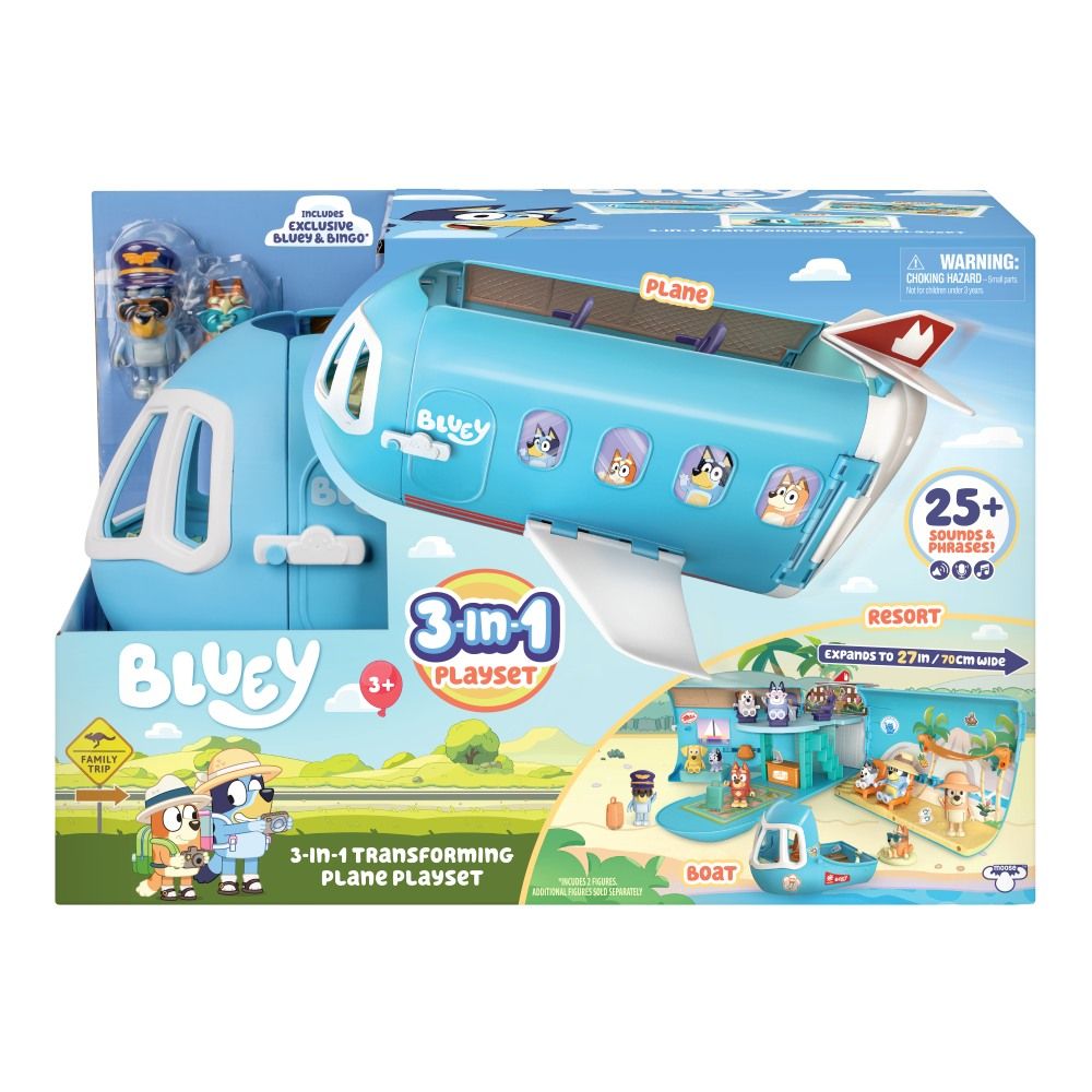 BLUEY 3in1 αεροπλάνο με φιγούρες