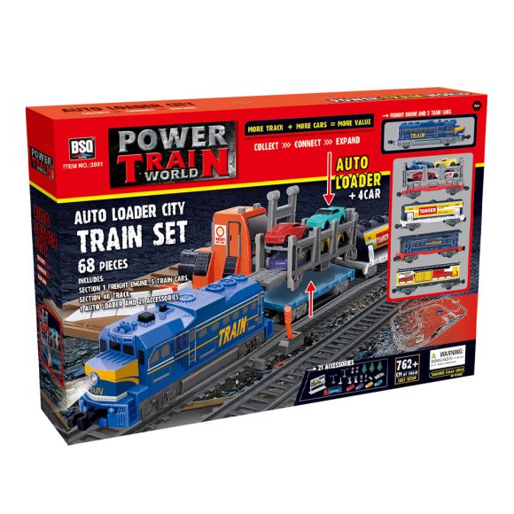 POWER TRAIN Εμπορευματικό τρένο με αυτοκίνητο 68h.