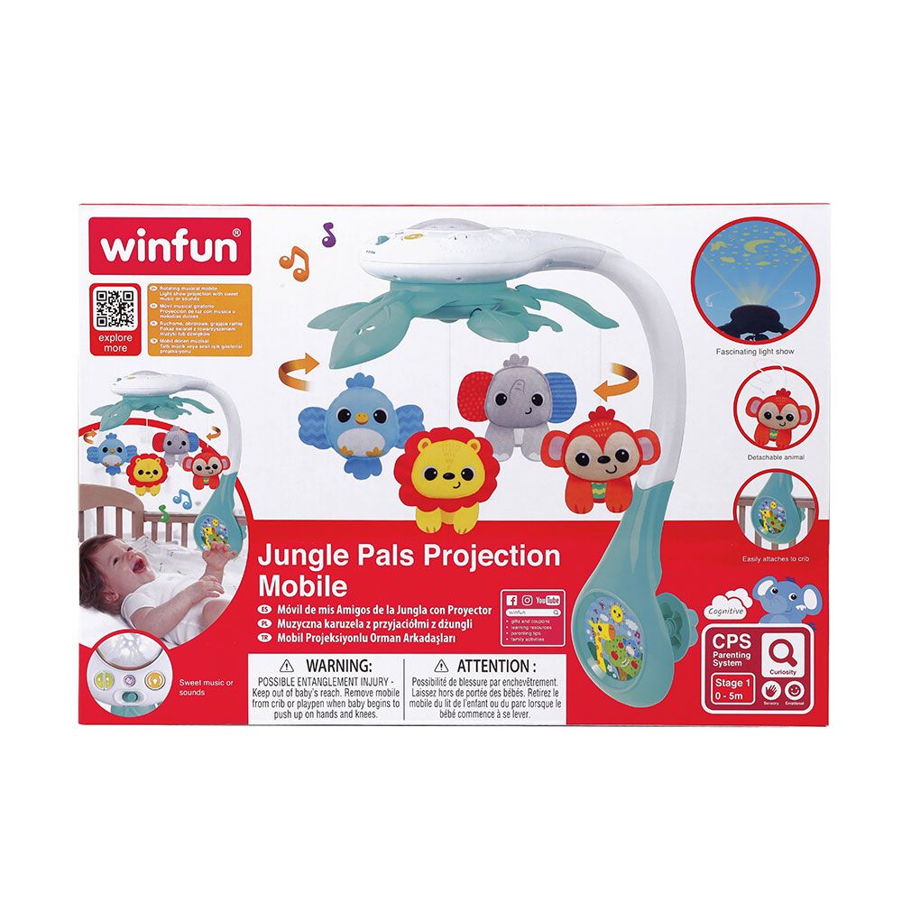 Προβολέας Καρουζέλ για Μωρά WINFUN Jungle Friends