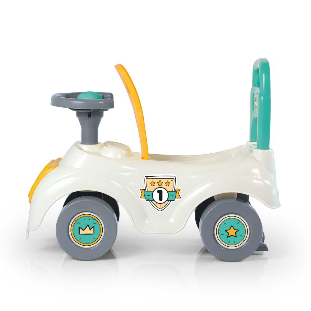 DOLU My First Ride-On Car Λευκό/Κίτρινο