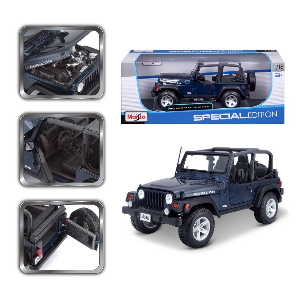 MAISTO SP EDITION Αυτοκίνητο Jeep Wrangler Rubicon 1:18 μπλε