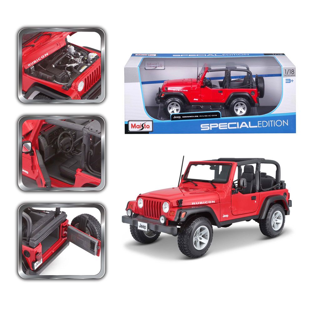 MAISTO SP EDITION Αυτοκίνητο Jeep Wrangler Rubicon 1:18 κόκκινο