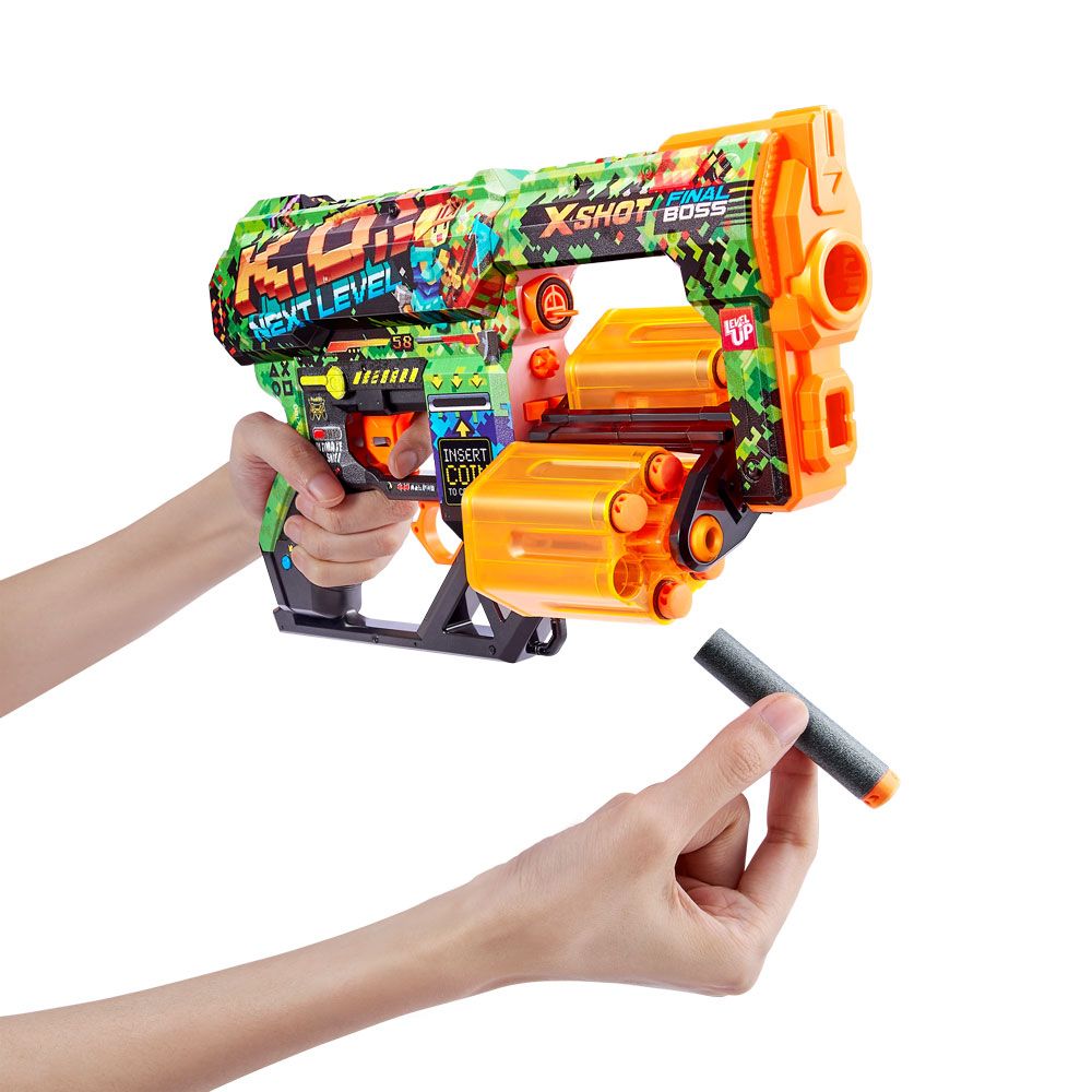 X Shot SKINS Drum blaster με 12 μαλακά βέλη Dread