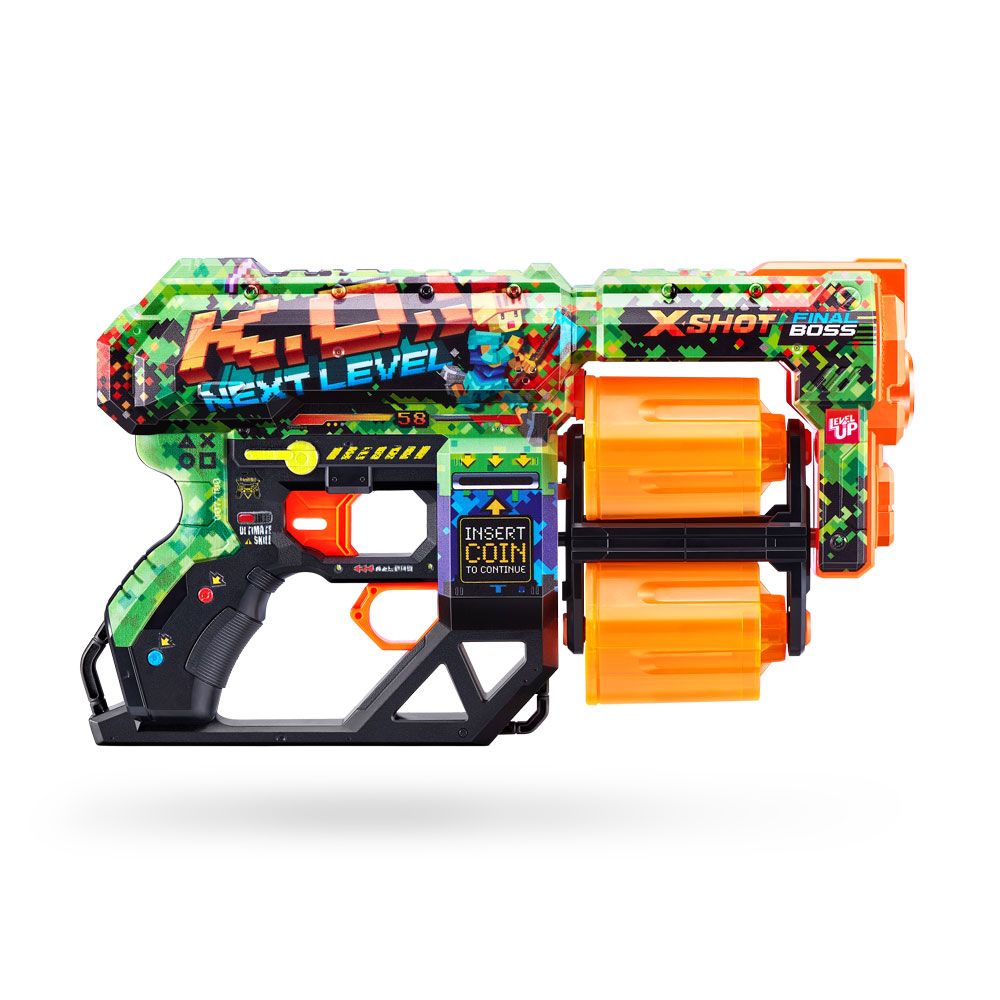 X Shot SKINS Drum blaster με 12 μαλακά βέλη Dread