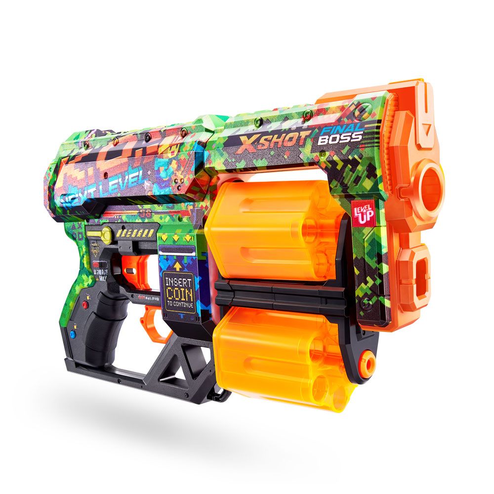 X Shot SKINS Drum blaster με 12 μαλακά βέλη Dread