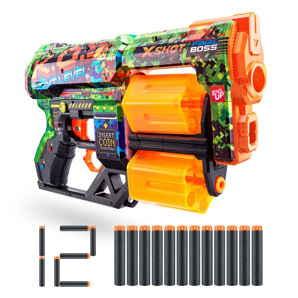 X Shot SKINS Drum blaster με 12 μαλακά βέλη Dread