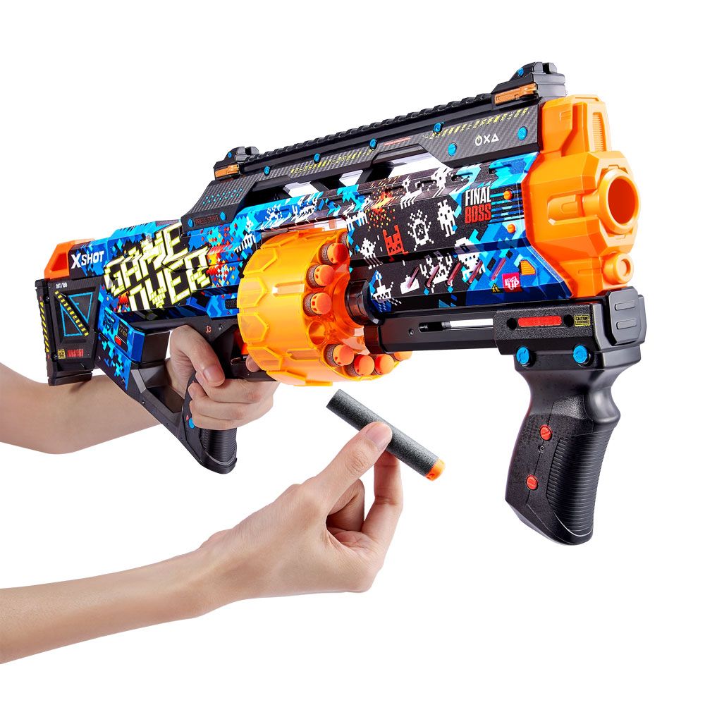 X Shot SKINS Last Stand Mega Blaster Drum με 16 μαλακά βέλη