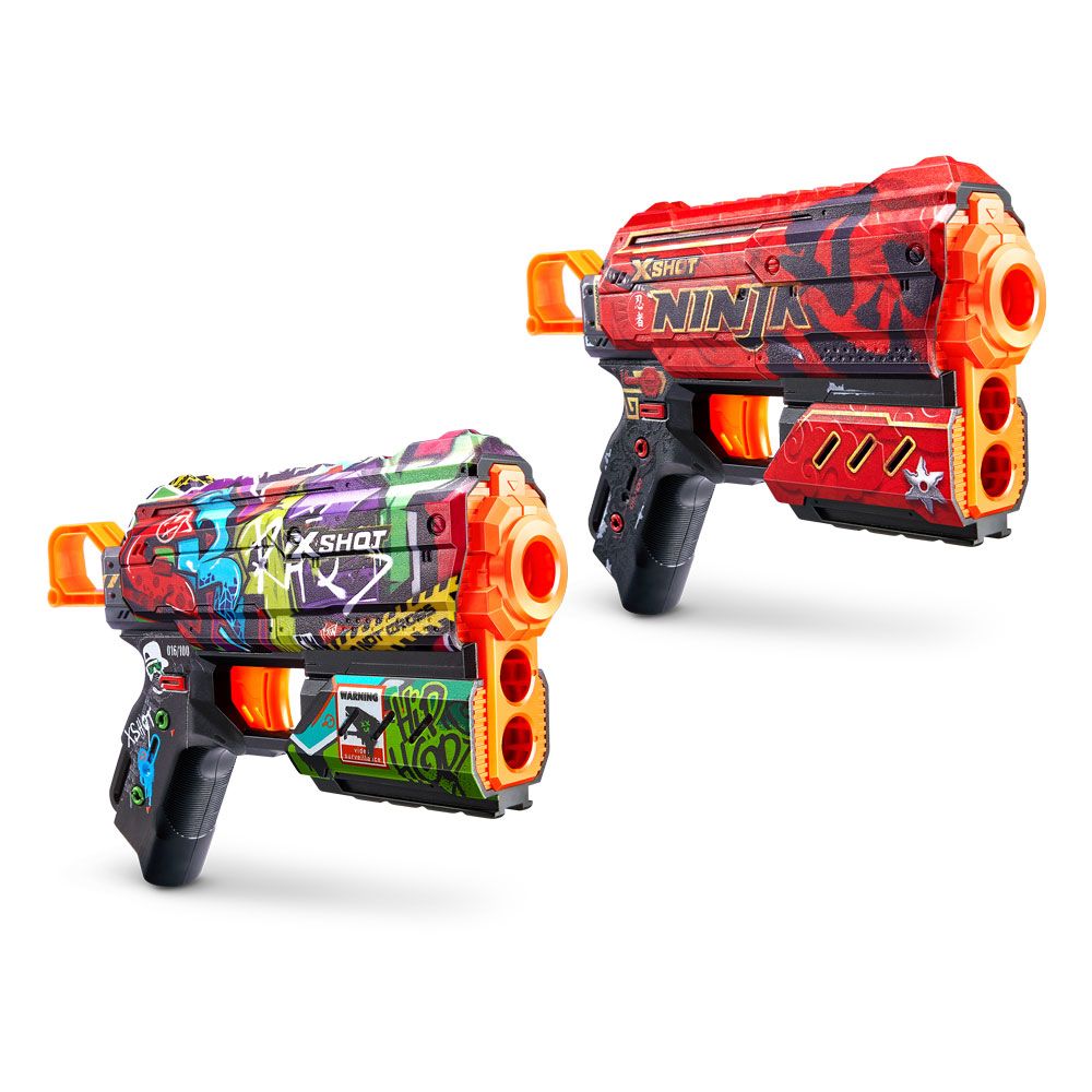 X Shot SKINS Δύο blaster με 16 απαλά βέλη Flux