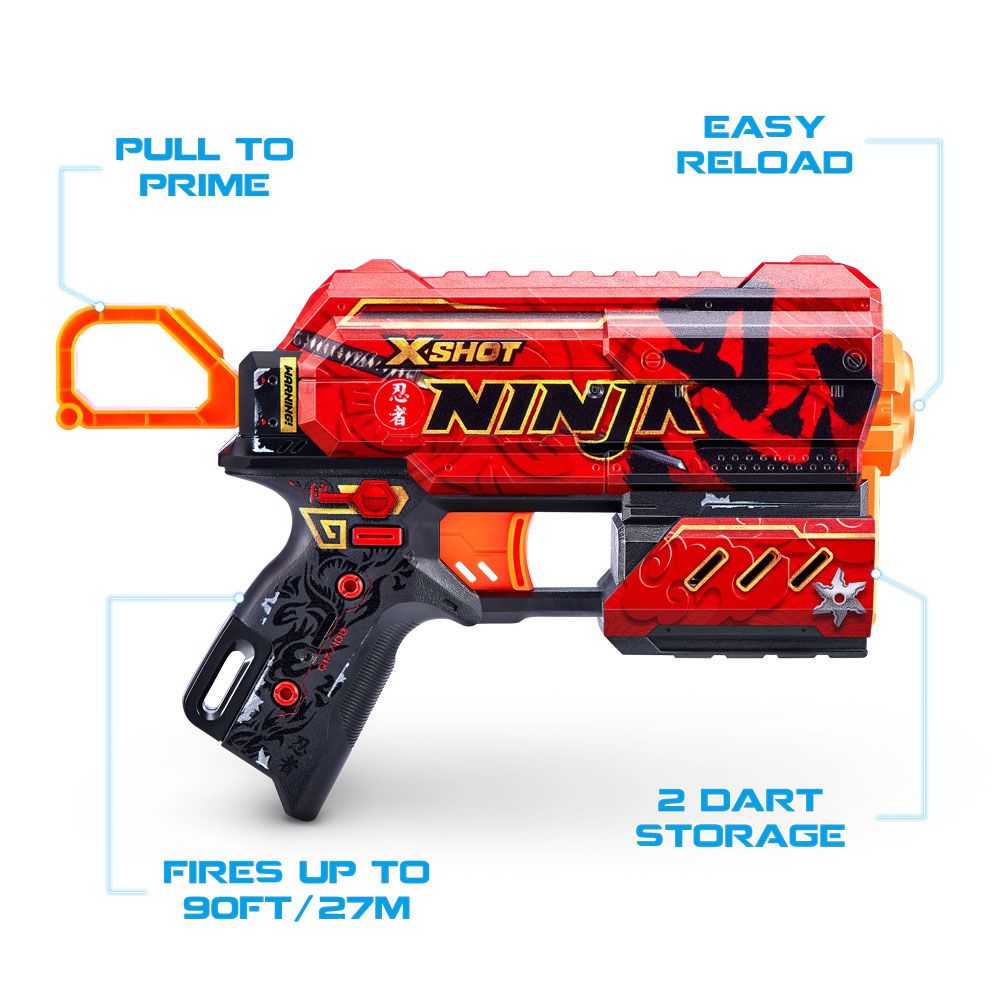 X Shot SKINS Δύο blaster με 16 απαλά βέλη Flux
