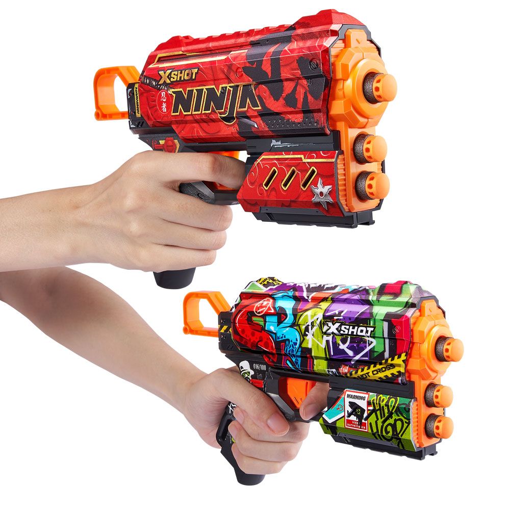 X Shot SKINS Δύο blaster με 16 απαλά βέλη Flux