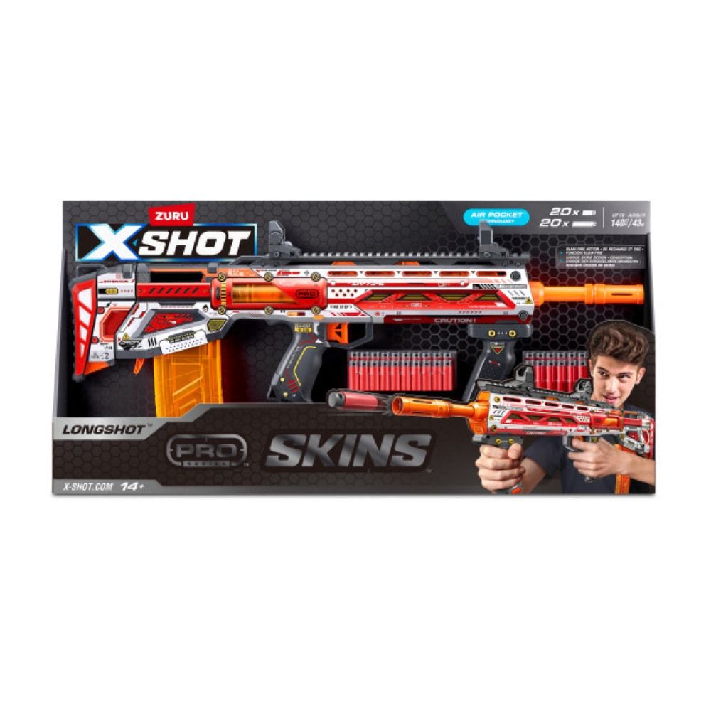 X Shot PRO SKINS Μαλακή βολή με βελάκια Longshot