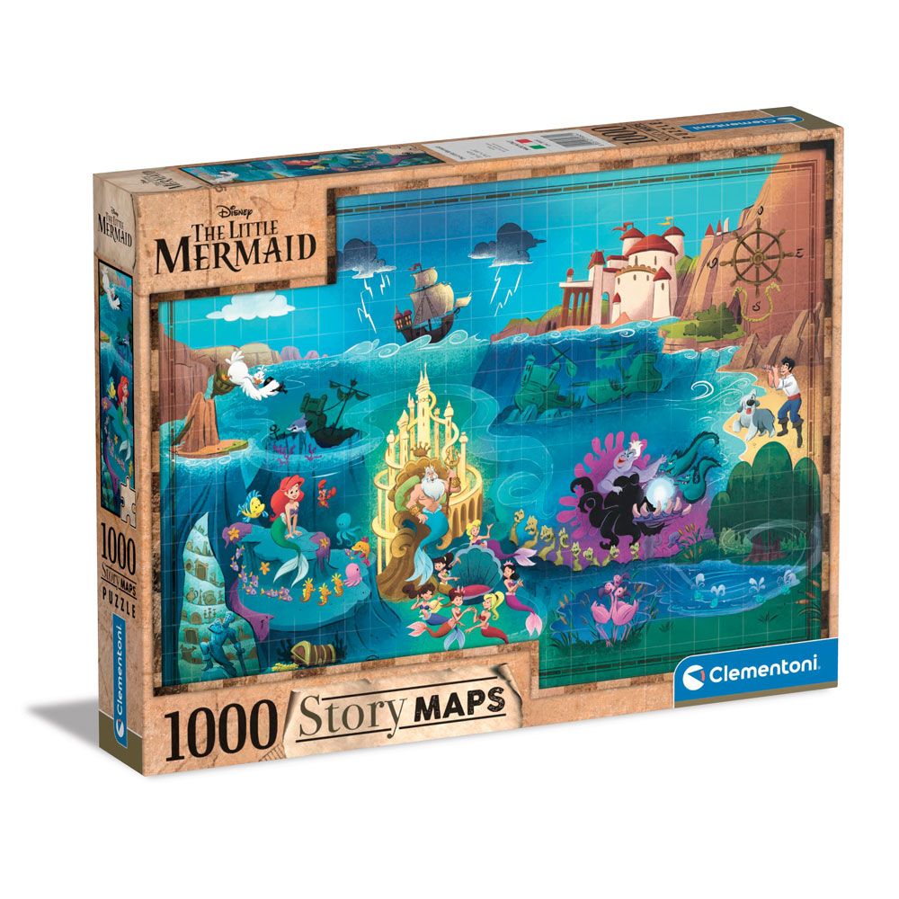 ΚΛΕΜΕΝΤΟΝΙ 1000χ. Disney Story Maps The Little Mermaid Puzzle